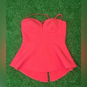 Kendall + Kylie Red low cut Sexy top